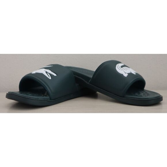 Lacoste 0922-1-CMA Men's Sz 12 Dark Green/White Croco Dualiste Slides Sandals - Picture 5 of 12